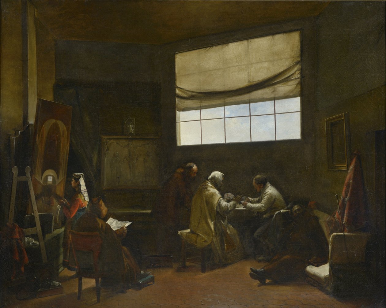 Taiteilijan työpaja maalaus Francois Marius Granet (1775-1849) Koko 80x100 cm Musee des Beaux Arts Palais Longchamp tekijältä Francois Marius Granet