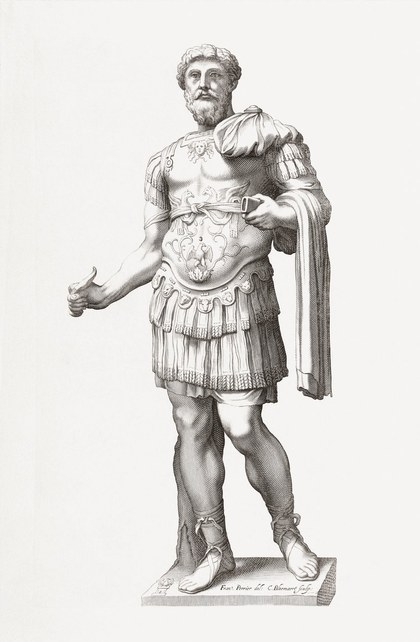 Rooman keisari Marcus Aurelius. Muotokuva. tekijältä Francois Perrier