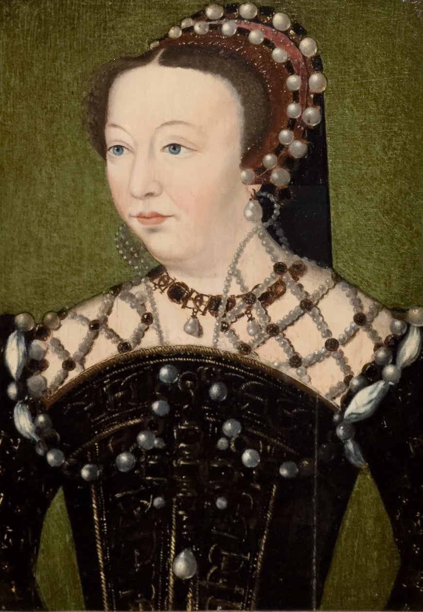 Muotokuva Catherine de Médicis, noin 1556 (Öljy kankaalle) tekijältä Francois (after) Clouet