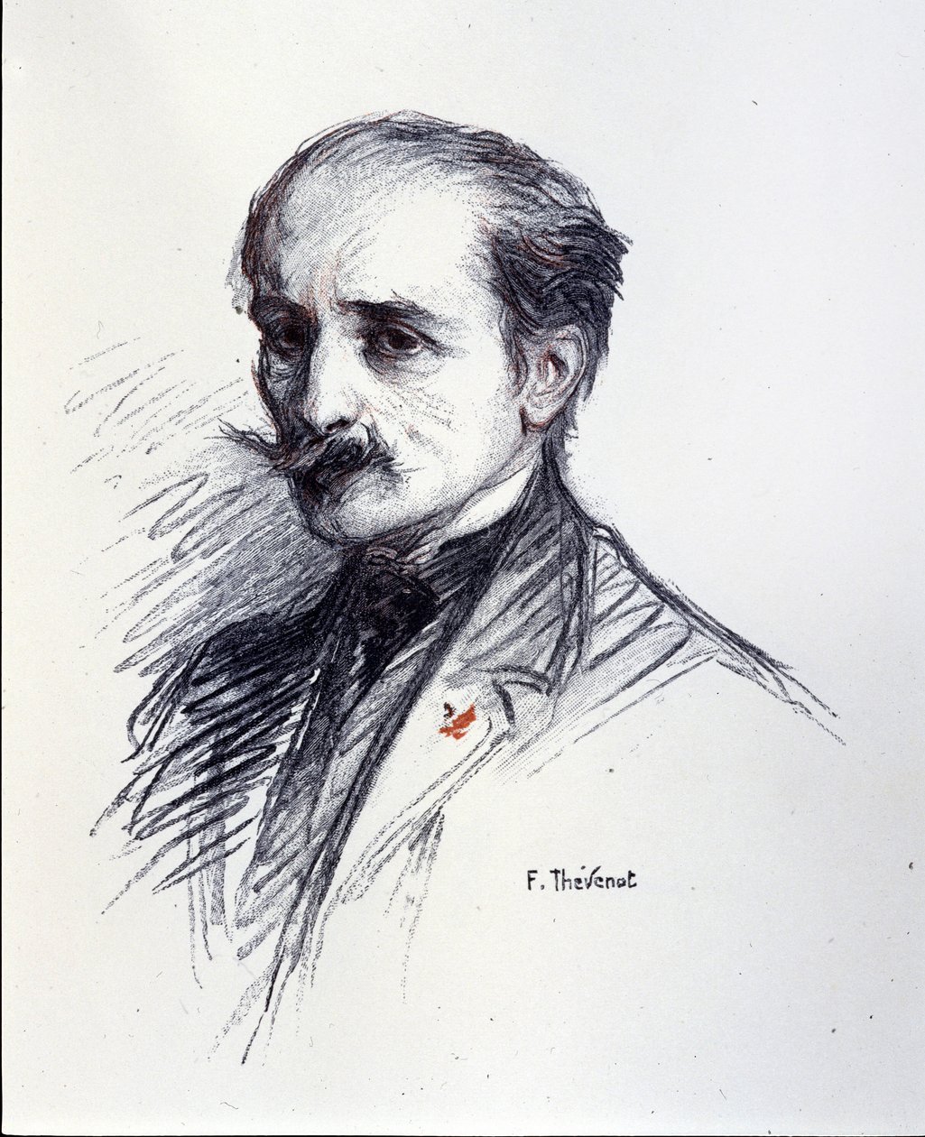 Edmond Rostandin muotokuva. (1868-1918) Piirustus Thévenot François (1856-1943). tekijältä Francois (after) Thevenot