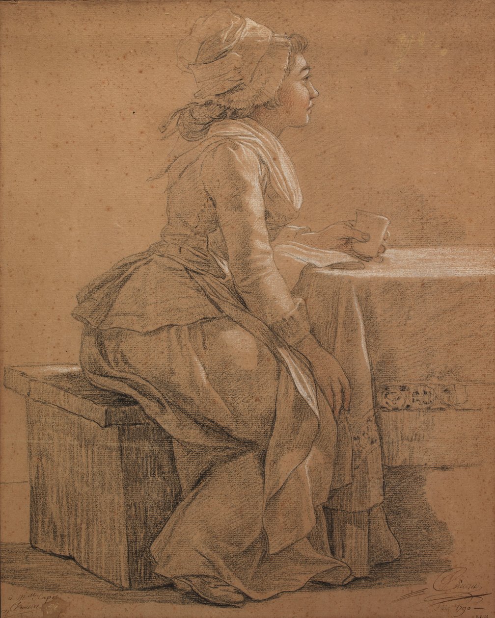 Taidemaalari Mademoiselle Marie Gabrielle Capetin muotokuva tekijältä François André Vincent