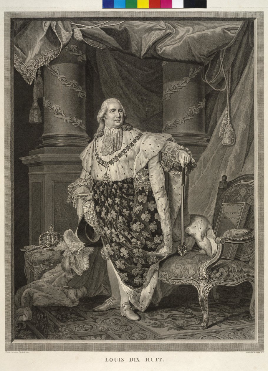 Ranskan kuningas Ludvig XVIII tekijältä Francois Anne David