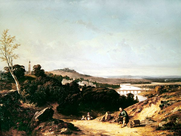Saint-Cloud ja Demosthenen lyhty, 1837 tekijältä Francois Antoine Leon Fleury