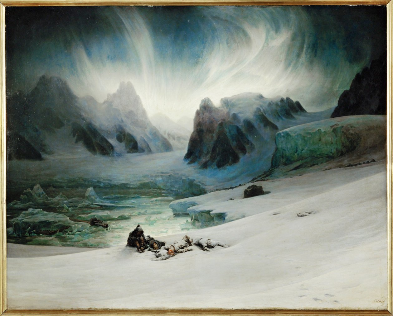Magdalenanlahti, nähtynä hautojen niemimaalta ... tekijältä François Auguste Biard