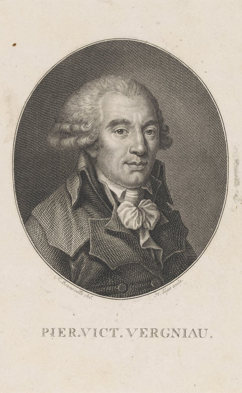Pierre Victurnien Vergniaud 1753-1793, n. 1800. tekijältä Francois Bonneville