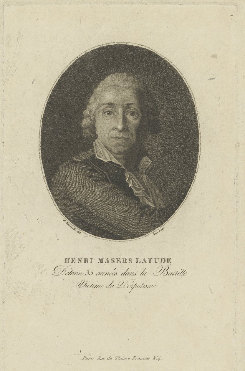 Henri Masers de Latuden muotokuva 1725-1805, n. 1793. tekijältä Francois Bonneville