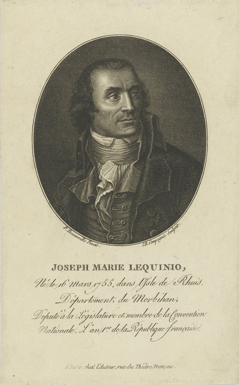 Muotokuva Marie Joseph Lequiniosta 1755-1814, 1795-1799. tekijältä Francois Bonneville