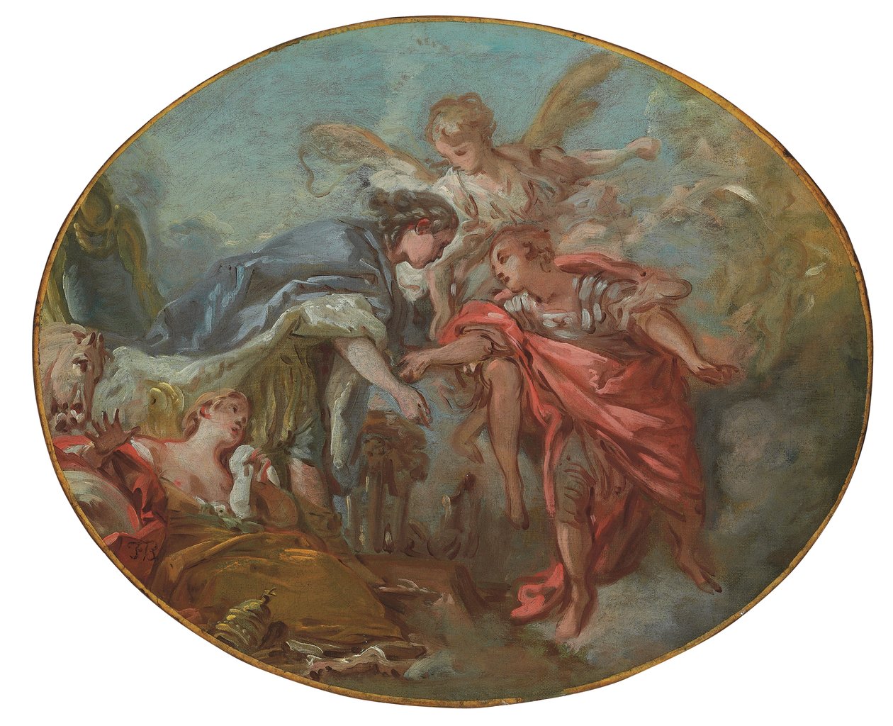 Allegoria (öljy kankaalle) tekijältä François Boucher