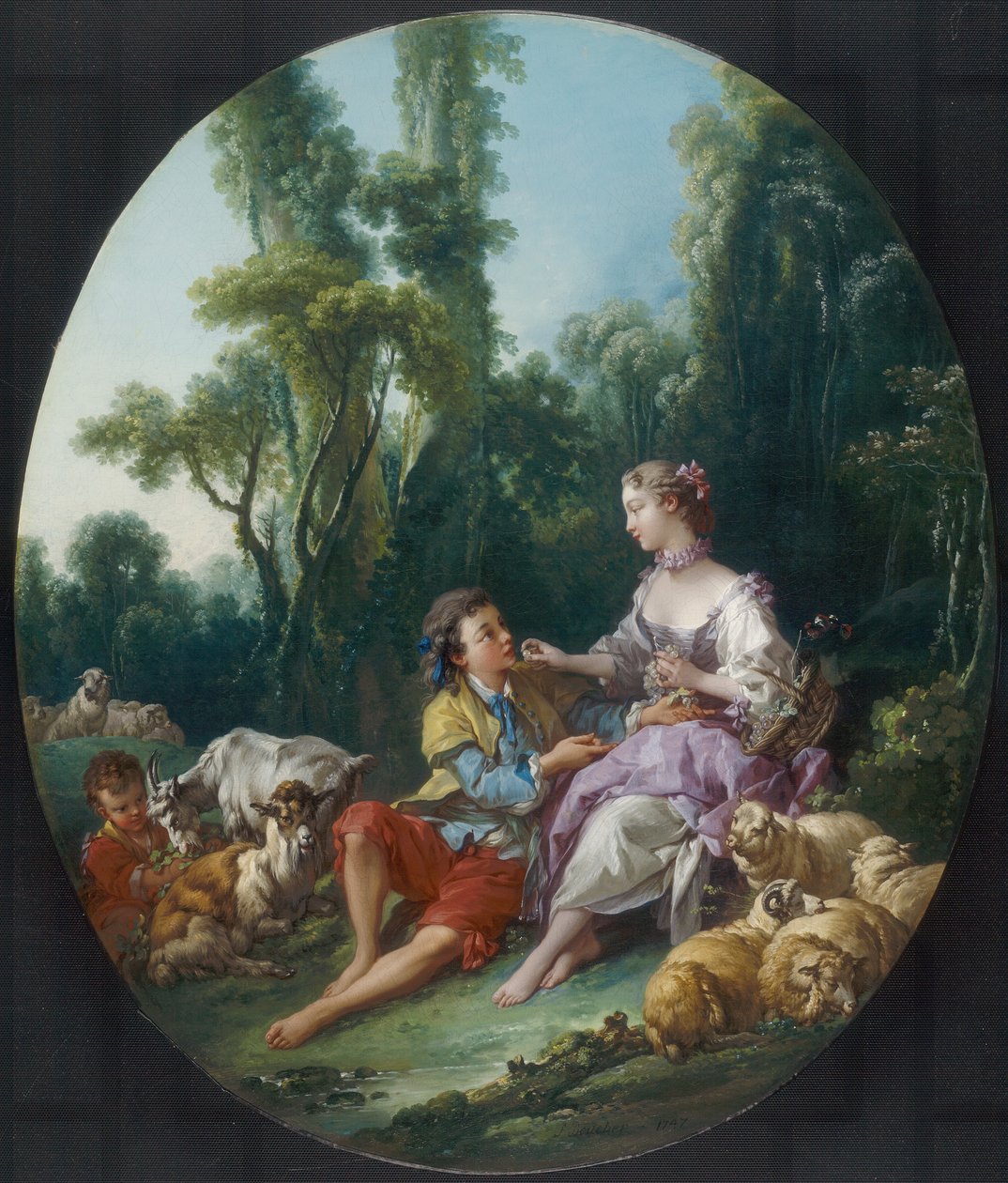 Ajattelevatko he viinirypälettä? tekijältä François Boucher