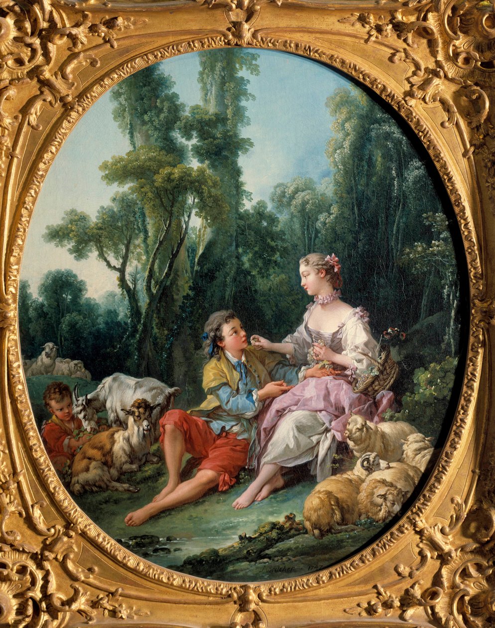 Ajattelevatko he rypäleitä? 1746 (öljy kankaalle) tekijältä François Boucher