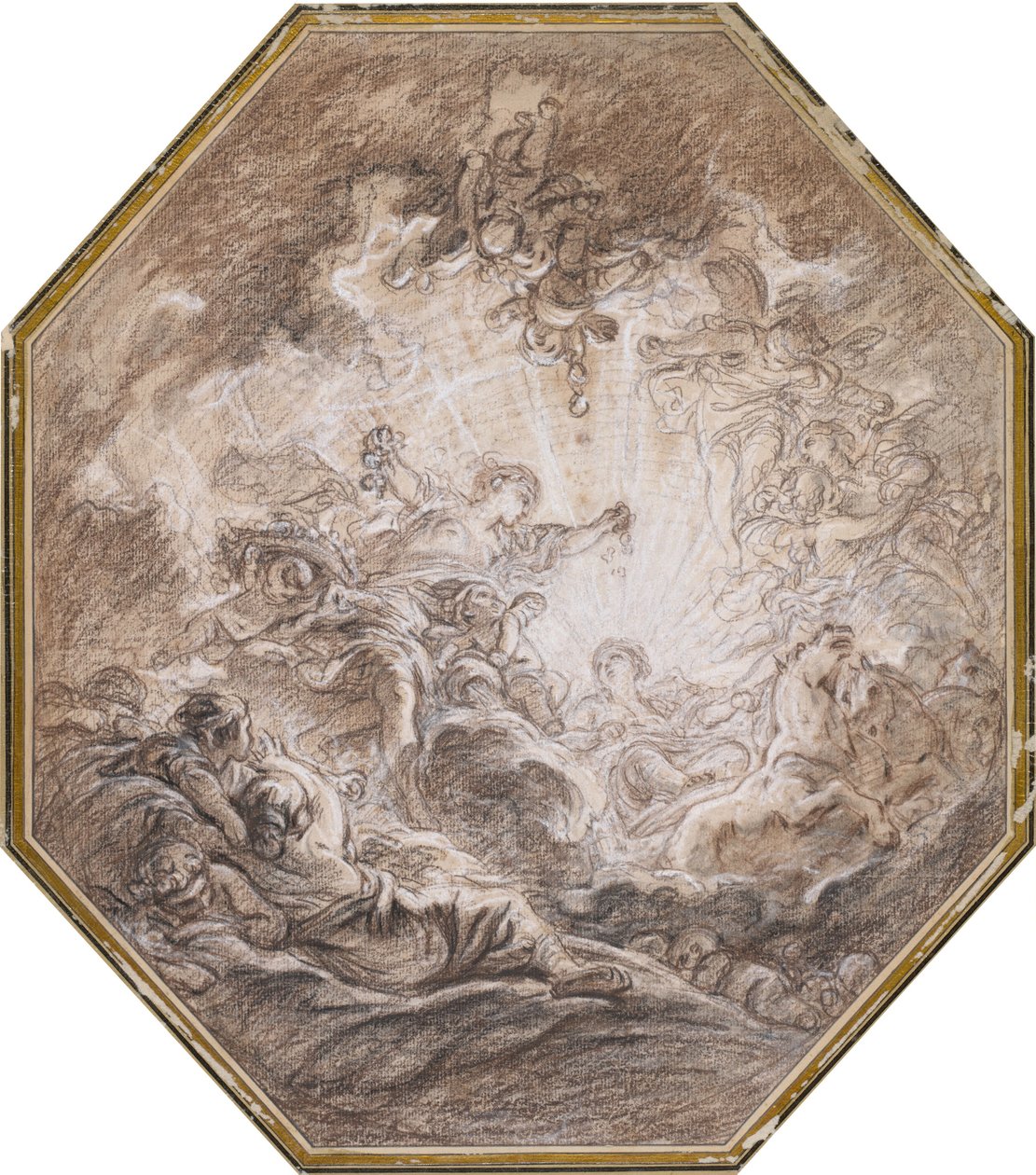 Aurora, joka ilmoittaa aamuauringon saapumisesta tekijältä François Boucher