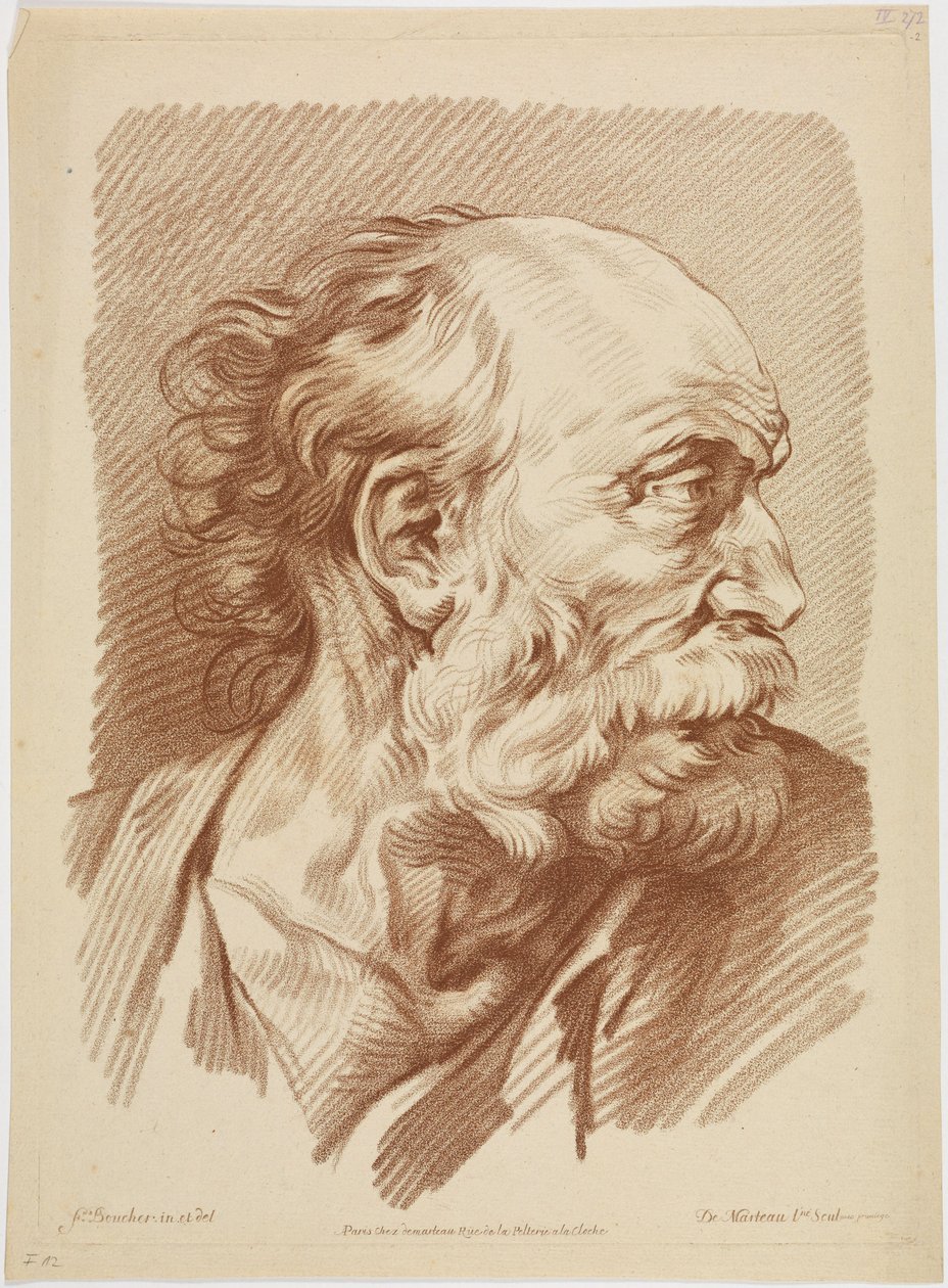Vanhan miehen rintakuva tekijältä François Boucher