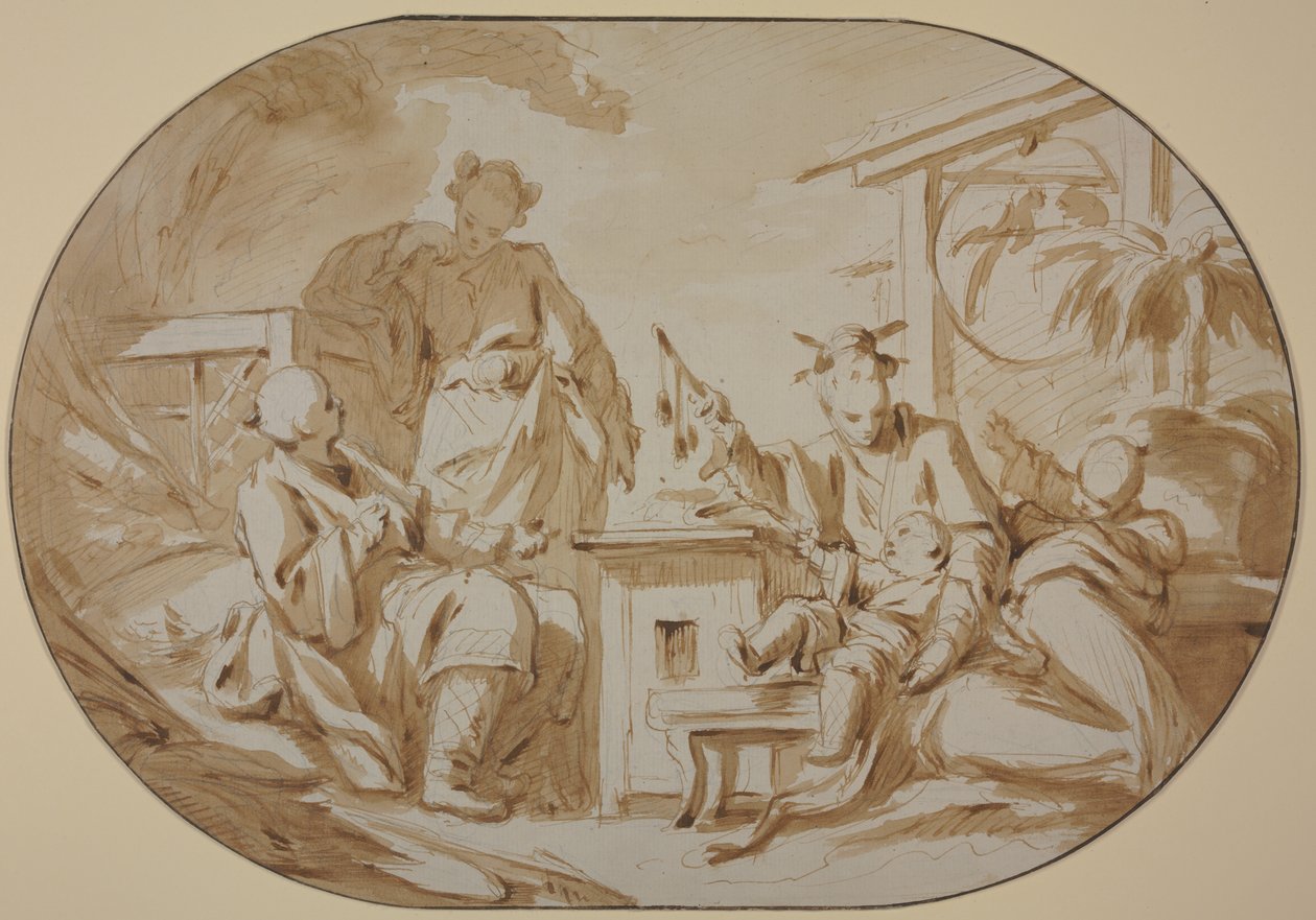 Kiinalainen perhekohtaus tekijältä François Boucher
