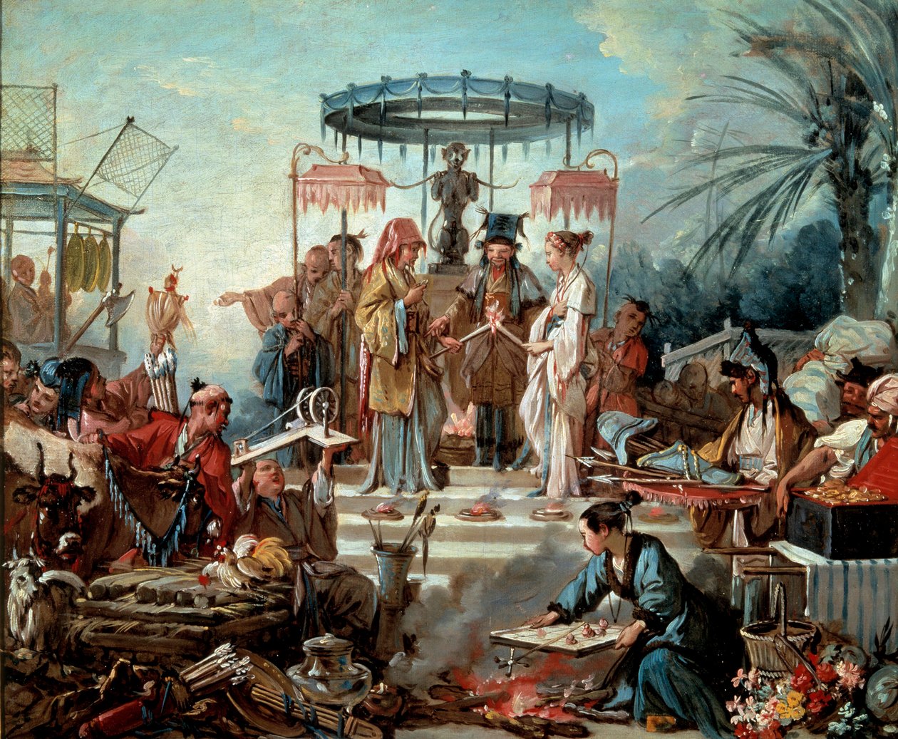 Kiinalaiset häät häät Kiinan keisarin hovissa. François Boucherin (1703-1770) maalaus 1740 Besancon, Musee des Beaux Arts tekijältä François Boucher