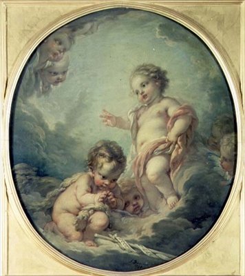 Kristus ja Johannes Kastaja lapsina tekijältä François Boucher