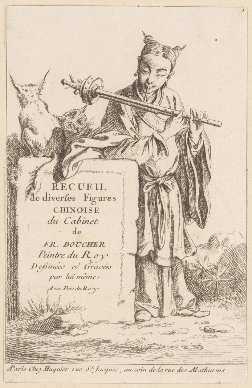 Kokoelma monipuolisia kiinalaisia hahmoja tekijältä François Boucher