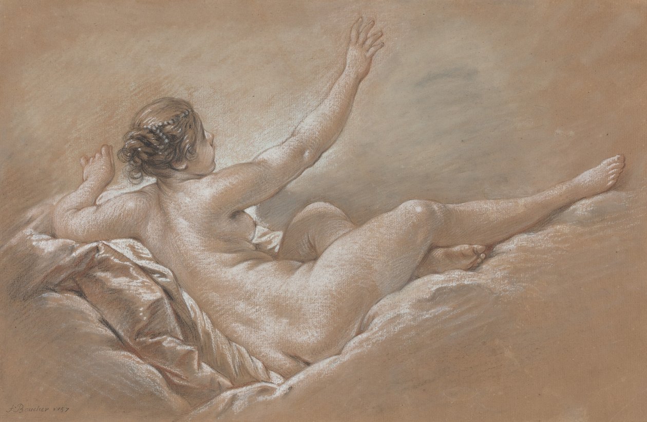 Danae saa kultaisen suihkun tekijältä François Boucher