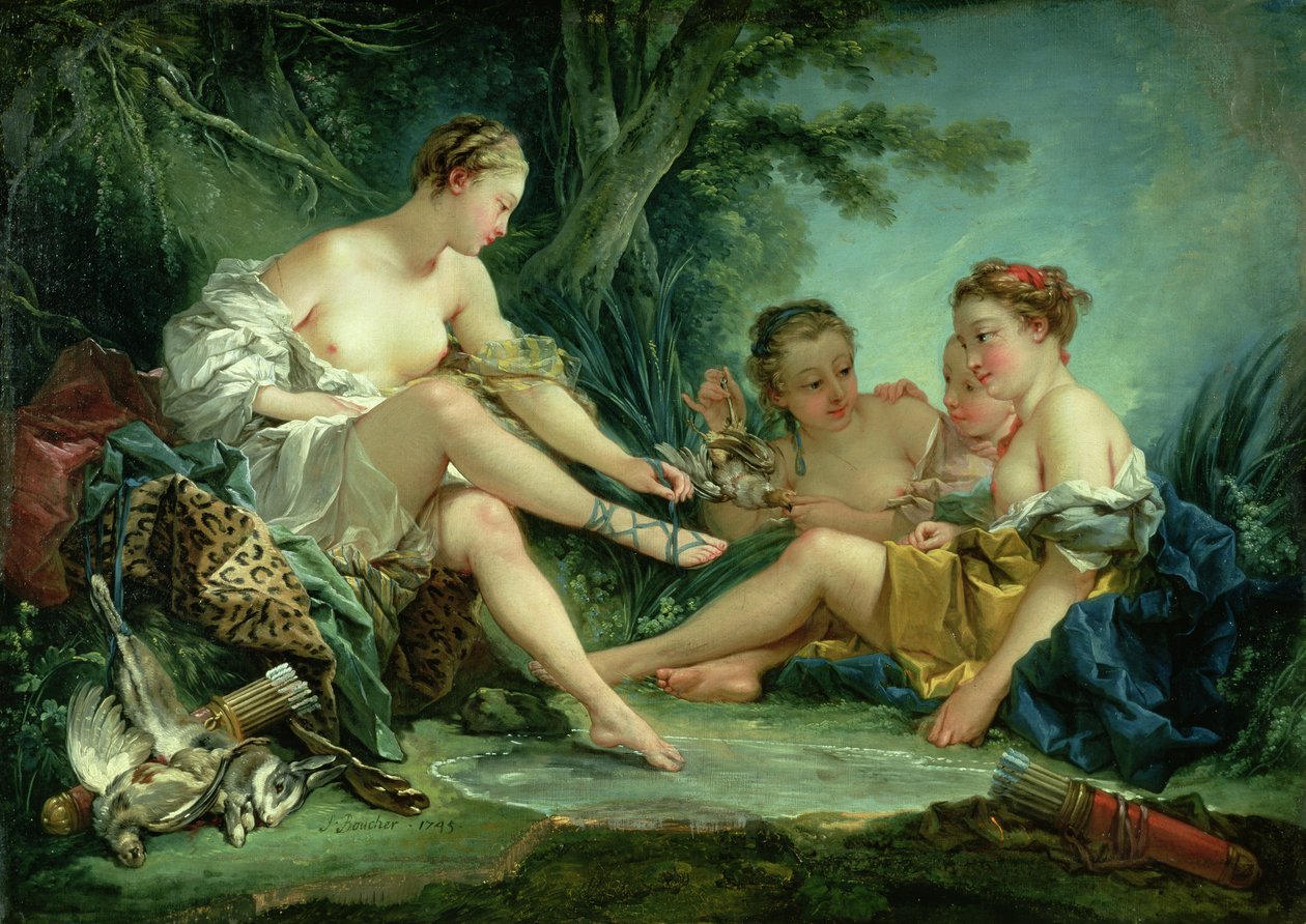 Diana metsästyksen jälkeen tekijältä François Boucher