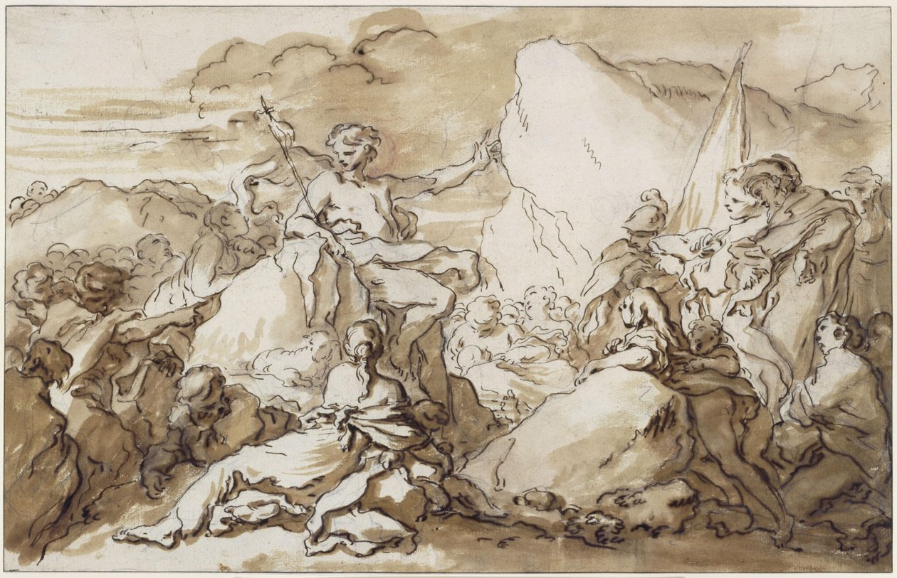 Johannes Kastajan saarna autiomaassa tekijältä François Boucher