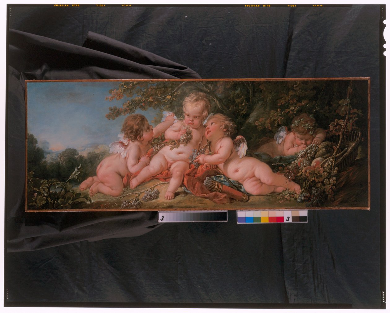 Neljä puttia maisemassa tekijältä François Boucher