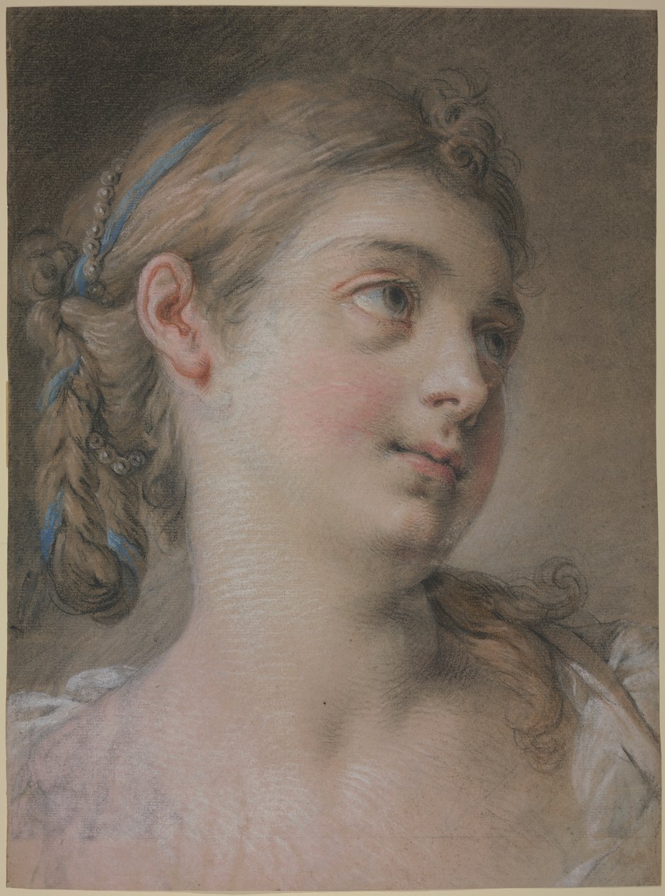 Naistenpää, katse oikealle tekijältä François Boucher