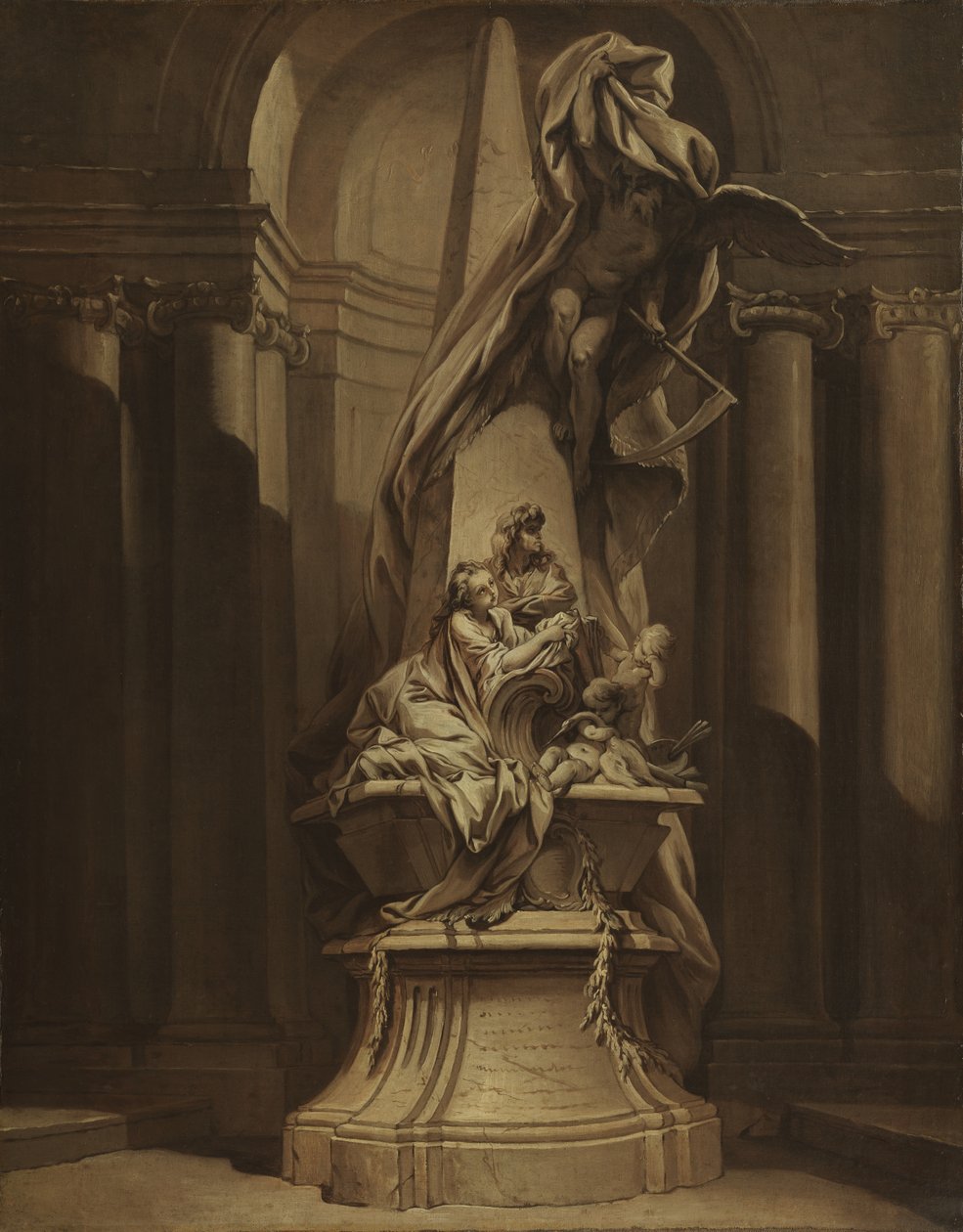Mignardille omistettu muistomerkki tekijältä François Boucher