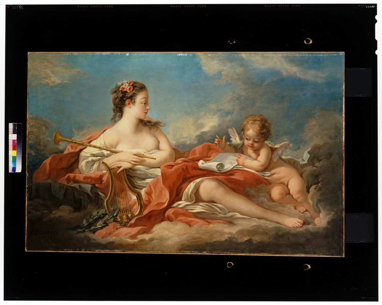 Musiikin opetus Cupid Sound The Lyre tekijältä François Boucher