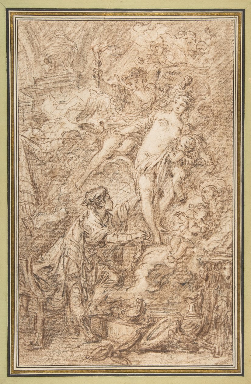 Pygmalion ja Galatea tekijältä François Boucher