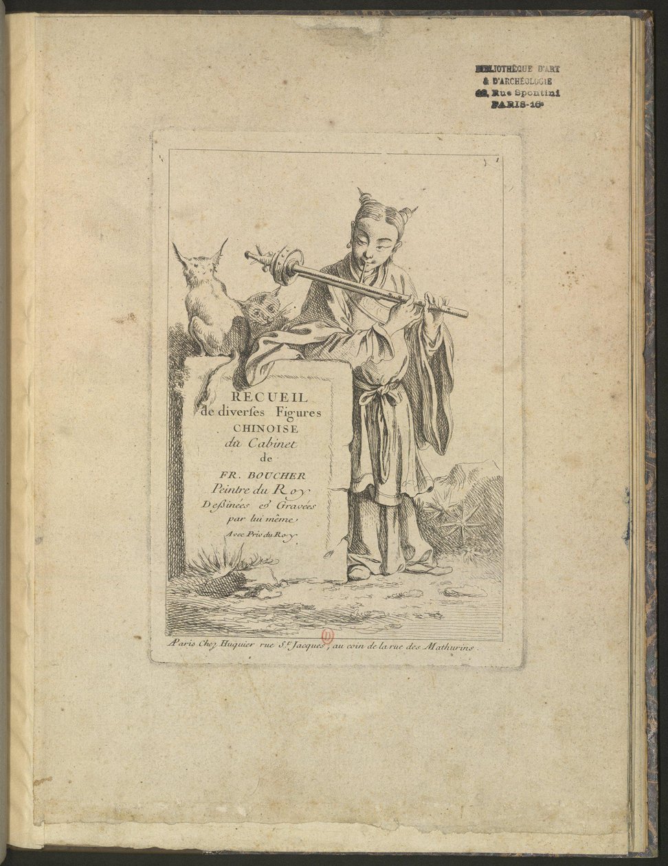 Kokoelma erilaisia kiinalaisia hahmoja François Boucher