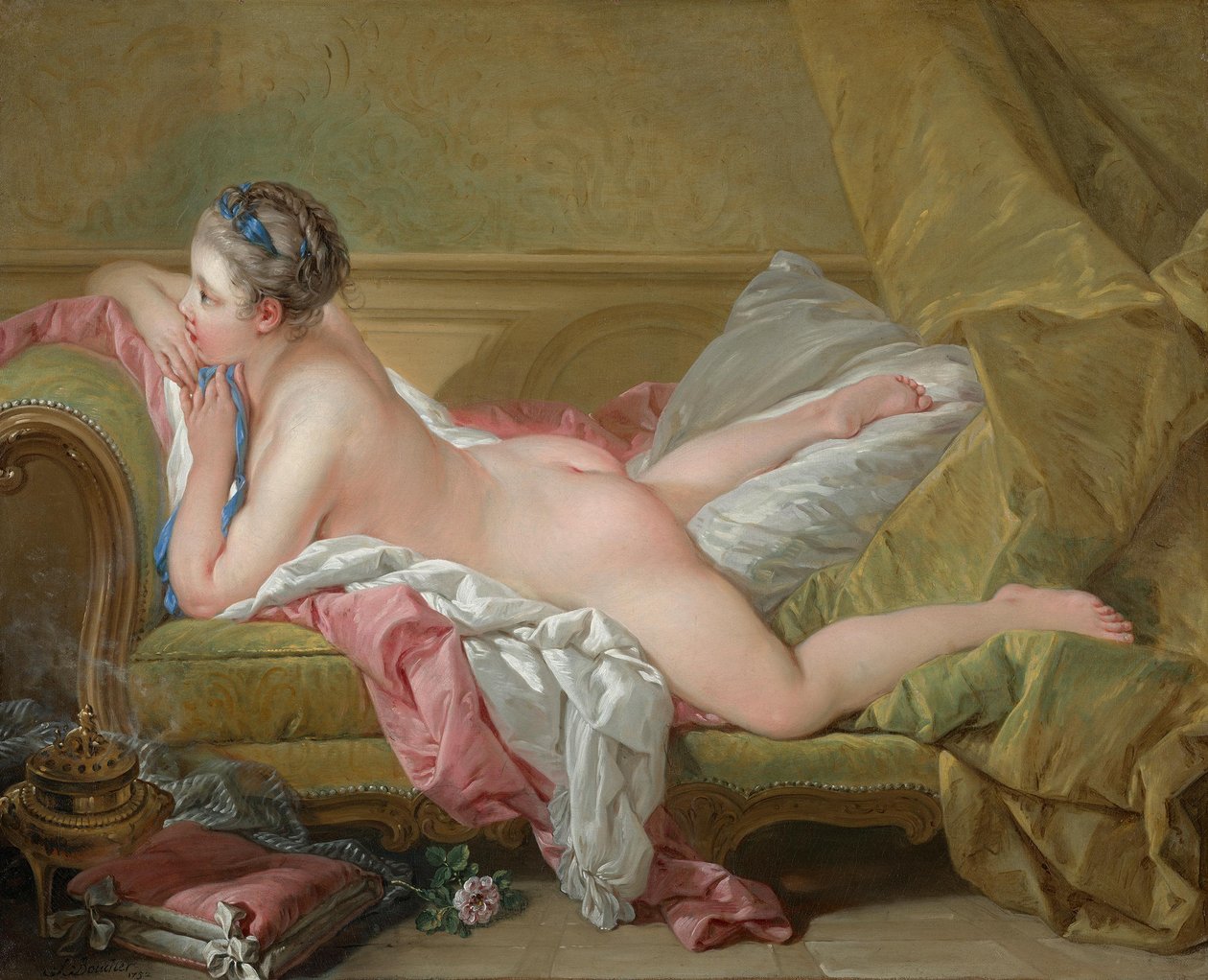 Lepäävä tyttö tekijältä François Boucher