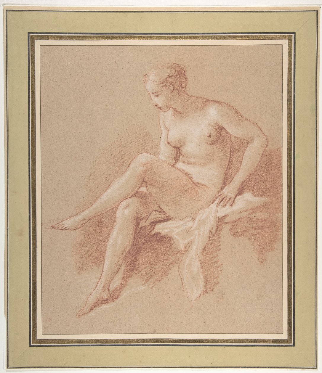 Istuva naisalastonkuva tekijältä François Boucher