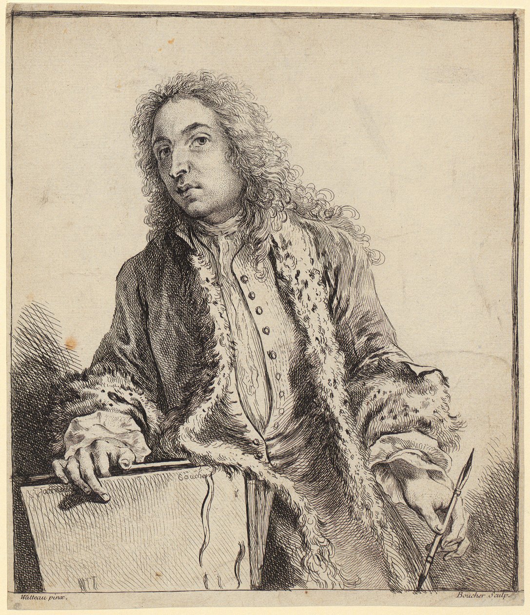 Watteaun omakuva tekijältä François Boucher
