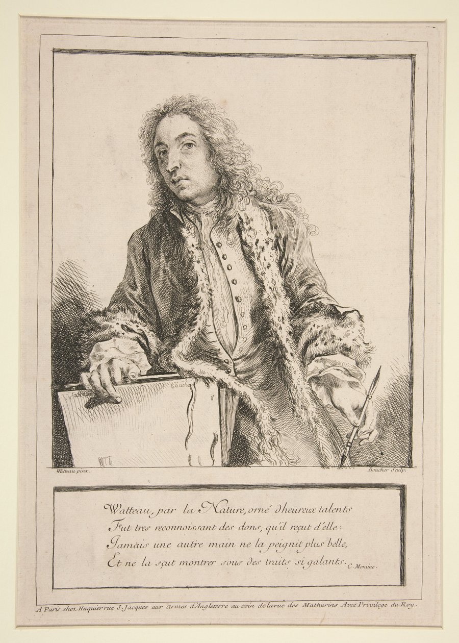 Antoine Watteaun omakuva tekijältä François Boucher