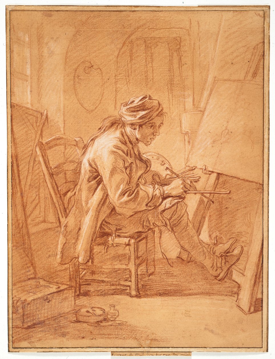 Taiteilija ateljeessaan tekijältä François Boucher