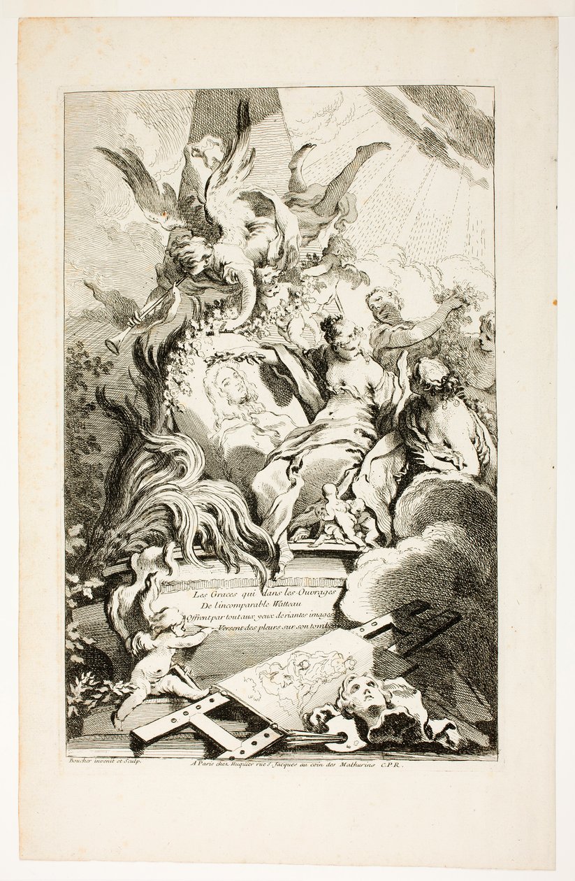 Armot Watteaun haudassa tekijältä François Boucher
