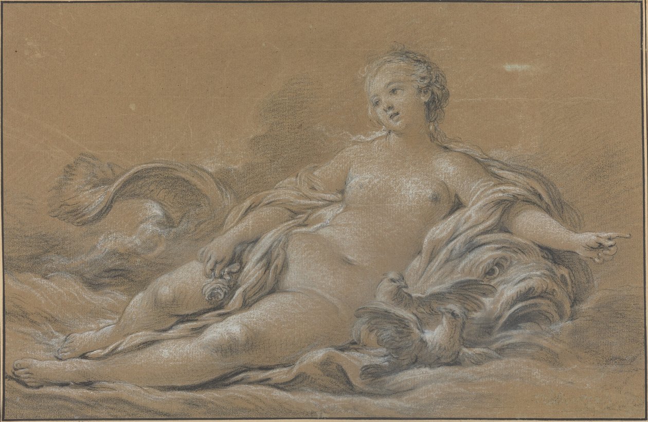 Venus makaa delfiinin selässä tekijältä François Boucher