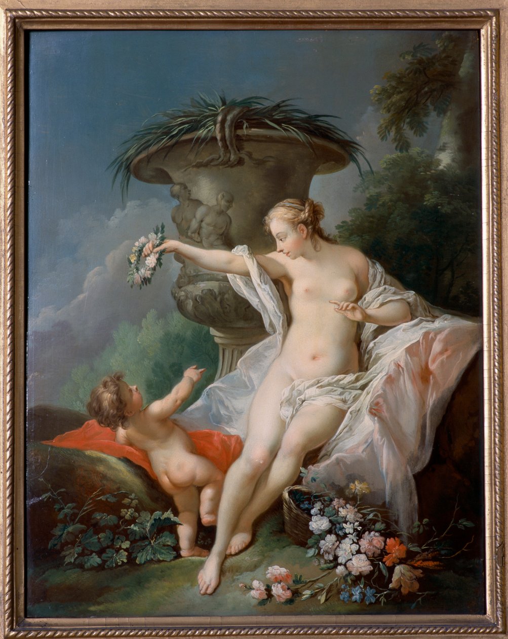Venus ja Cupid (öljy kankaalle) tekijältä François Boucher