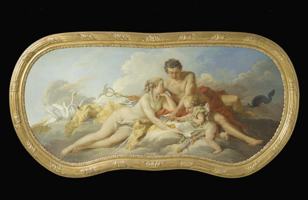 Venus ja Merkurius opastavat Cupidoa tekijältä François Boucher