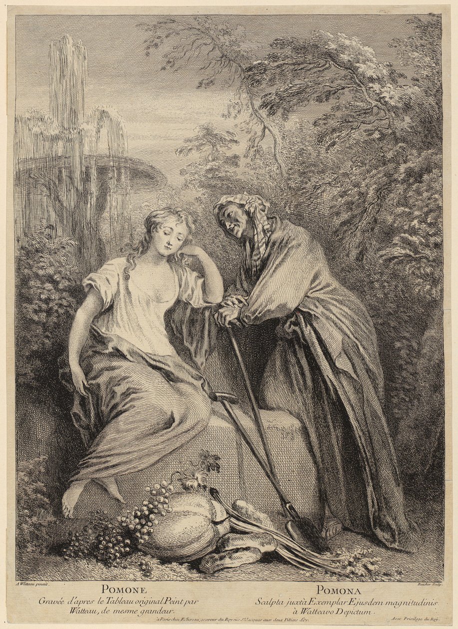 Vertumnus ja Pomona tekijältä François Boucher