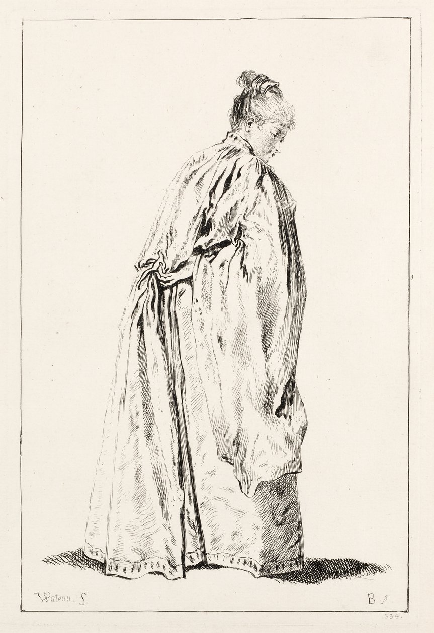 Nainen seisomassa tekijältä François Boucher