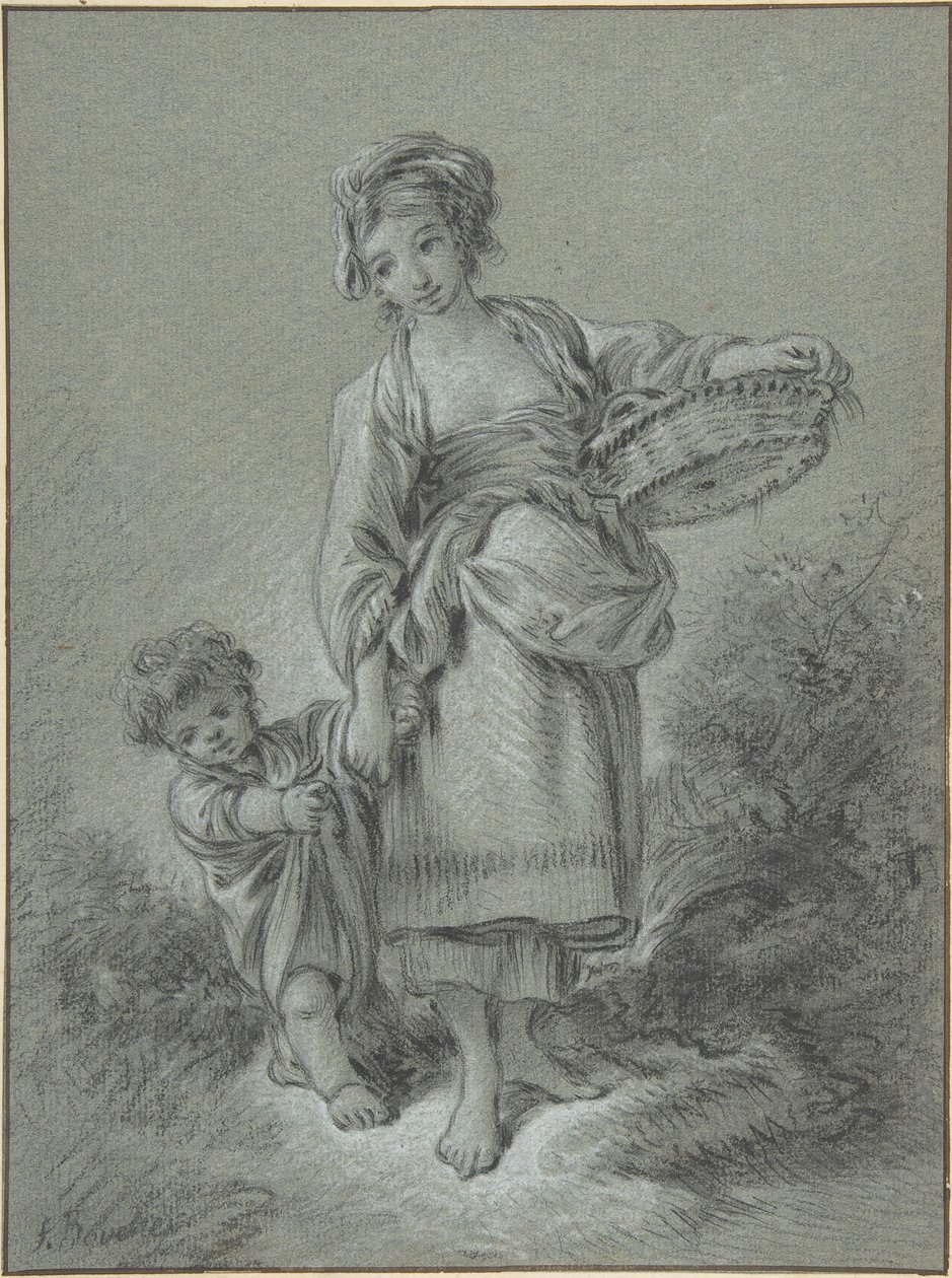 Nainen ja poika tekijältä François Boucher