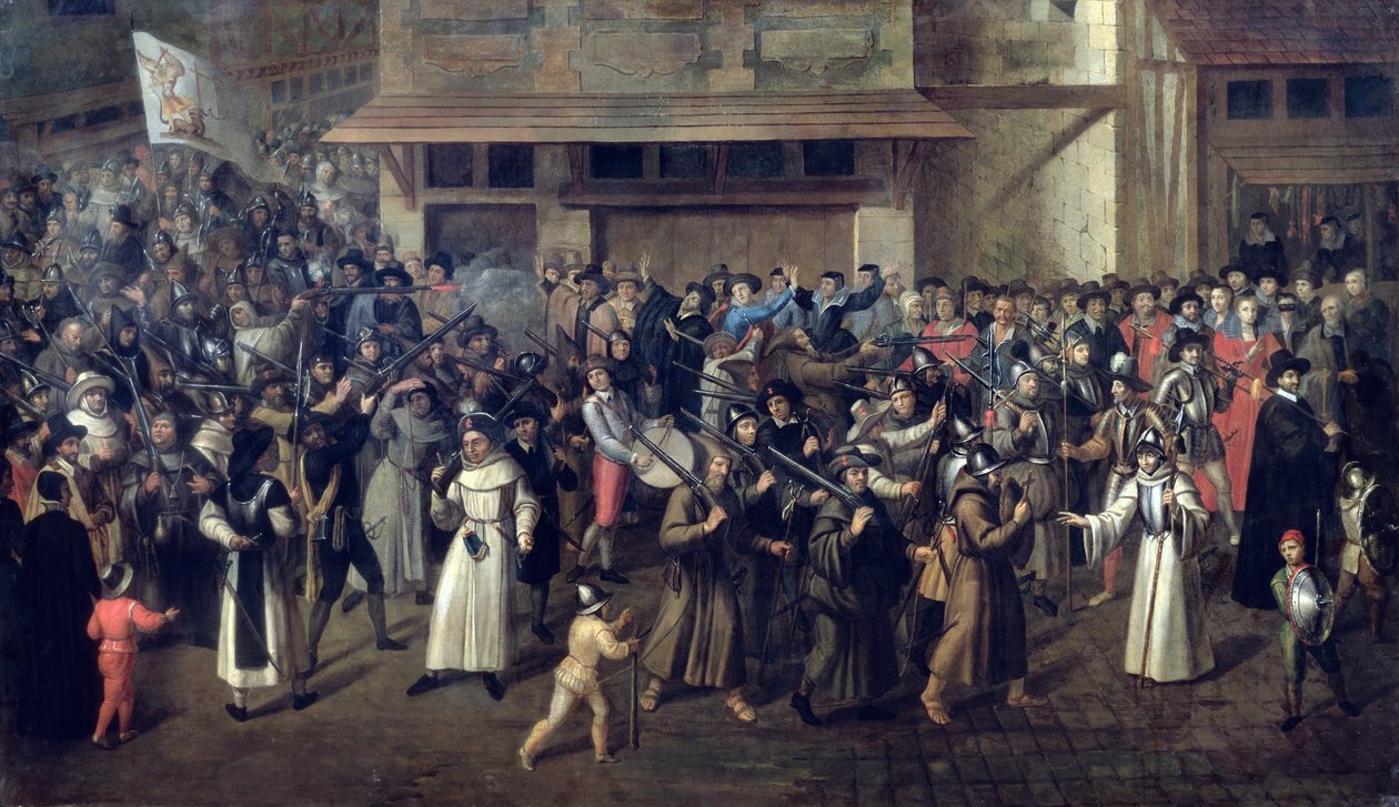 Pyhän Liigan kulkue, n. 1590-1593 tekijältä Francois Bunel