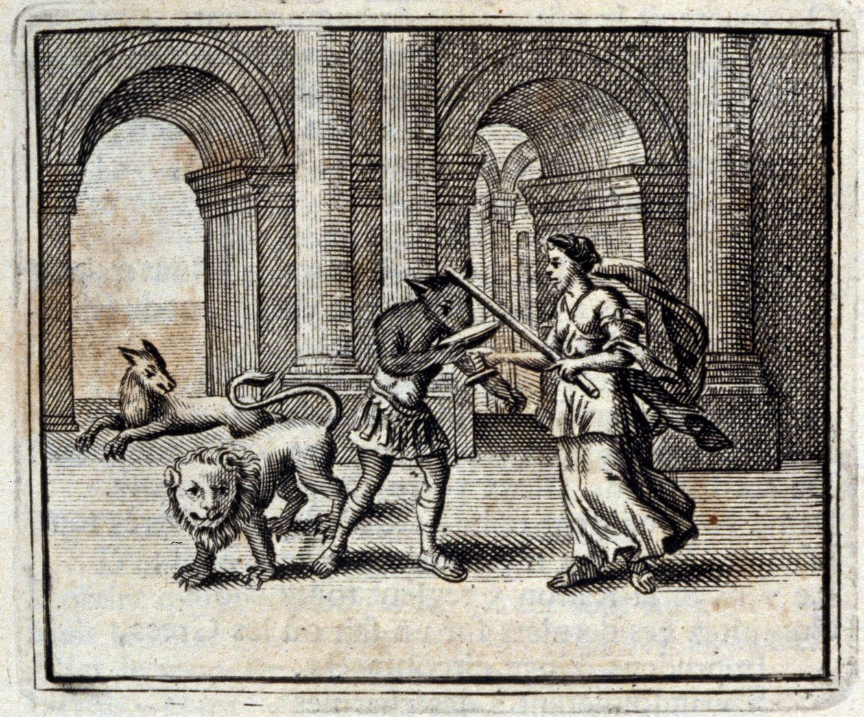 Ulysseksen seuralaiset. Jean de La Fontainen (1621-95) sadut. Kuvitus: François Chauveau (1613-1676). Painos vuodelta 1728. tekijältä Francois Chauveau