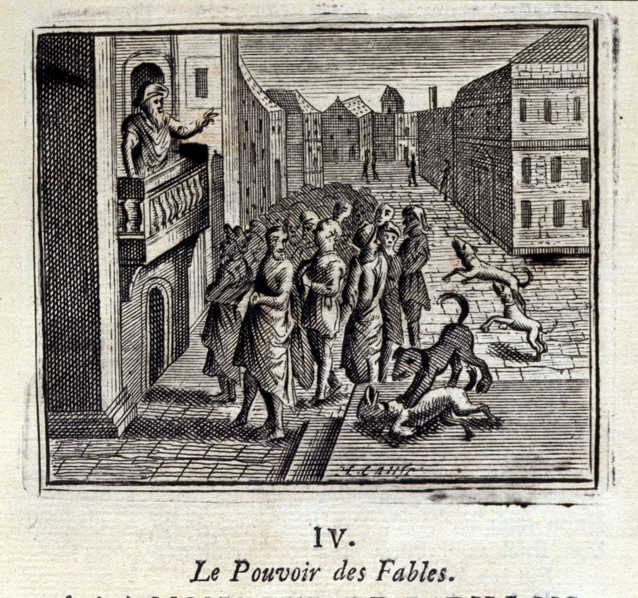 Tarinoiden voima. Jean de La Fontainen (1621-95) sadut. Kuvitus: Francois Chauveau (1613-1676). Painos vuodelta 1728. tekijältä Francois Chauveau