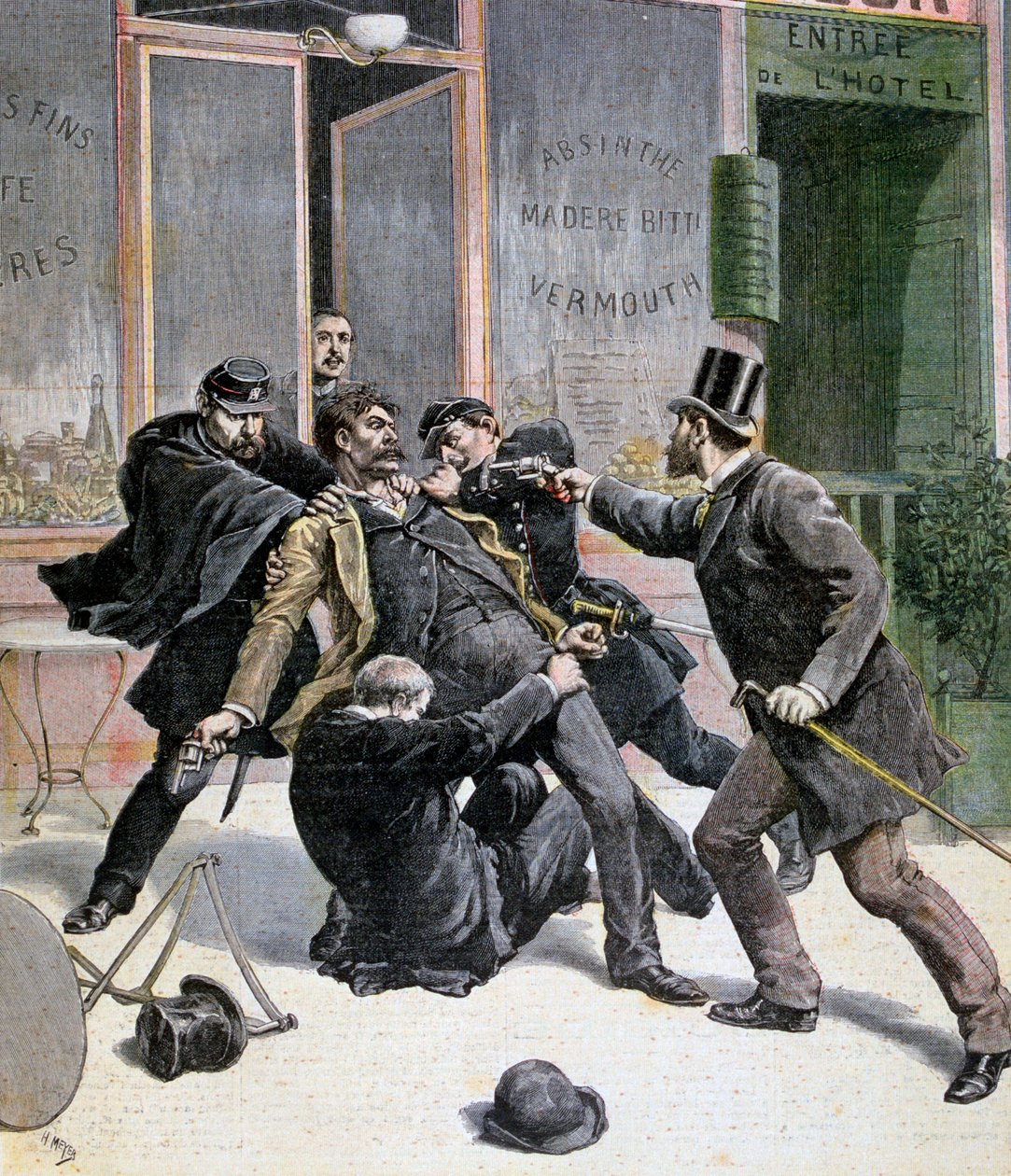 Ravacholin pidätys, 1892 tekijältä Francois Claudius Koeningstein