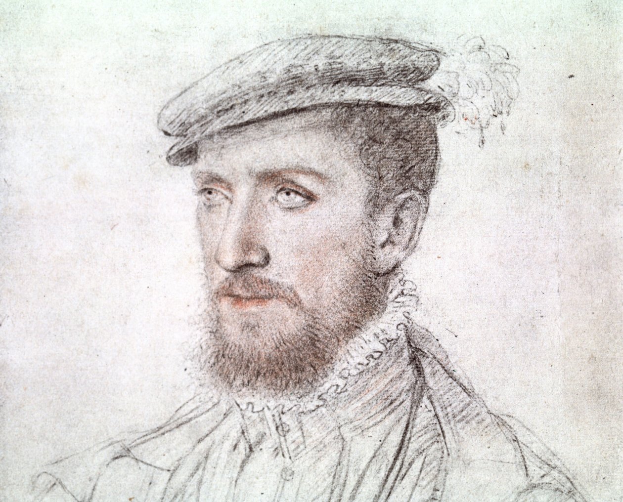 Gaspard de Coligny (1519-1572) (piirustus) tekijältä François Clouet
