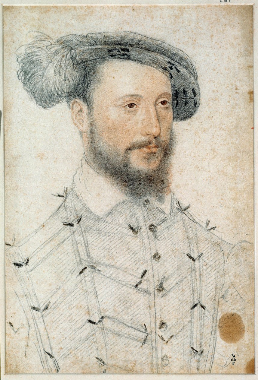 Antoine de Halluinin, Piennesin herran (1505 - 1553) muotokuva. Clouet Francois