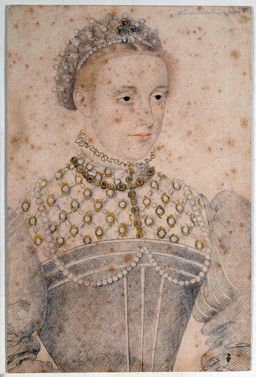 Nuoren Marie Stuartin muotokuva (1542-1587) Ranskan ja Skotlannin kuningatar Francois Clouet