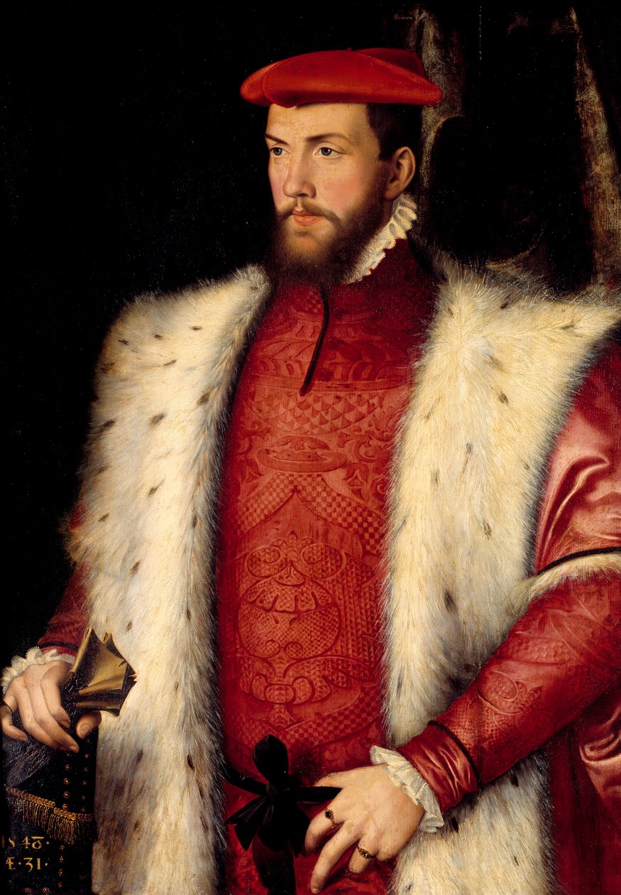 Odet de Colignyn (1517-1571) muotokuva kardinaali de Chatillonin maalaus, Francois Clouet (1515-1572) 1500-luvun su. 0,94 x 0,73 m Chantilly, Musee Conde tekijältä François Clouet