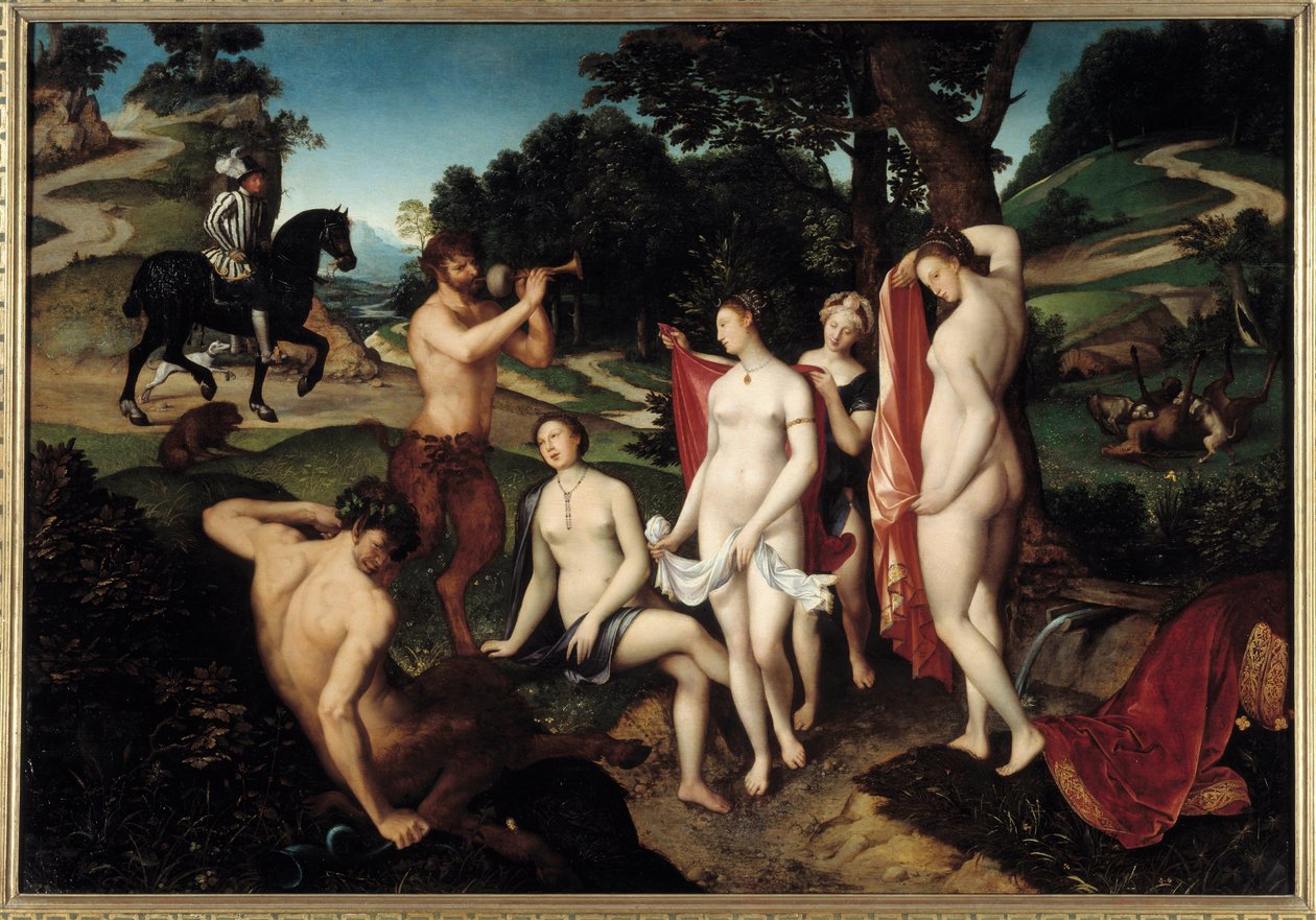 The Bath of Diana, noin 1565 (öljy puulle) tekijältä François Clouet